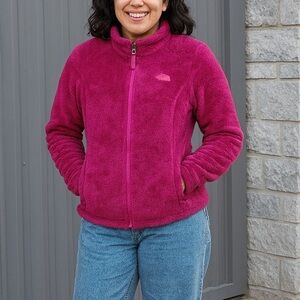THE NORTH FACE Fuchsia Pink Osito Jacket Women's Size Extra Small XS zip pockets